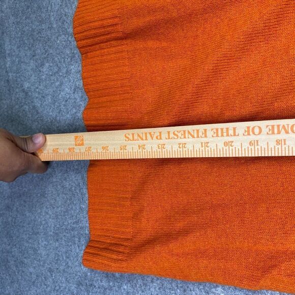 Bonobos Sweater Mens Small Slim Fit Orange 1/4 Zip Pullover 100% Lambswool - Picture 7 of 9